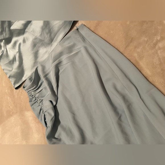 Mathilde Gøhler X NA-KD blue draped skirt & tank top - Picture 7 of 9